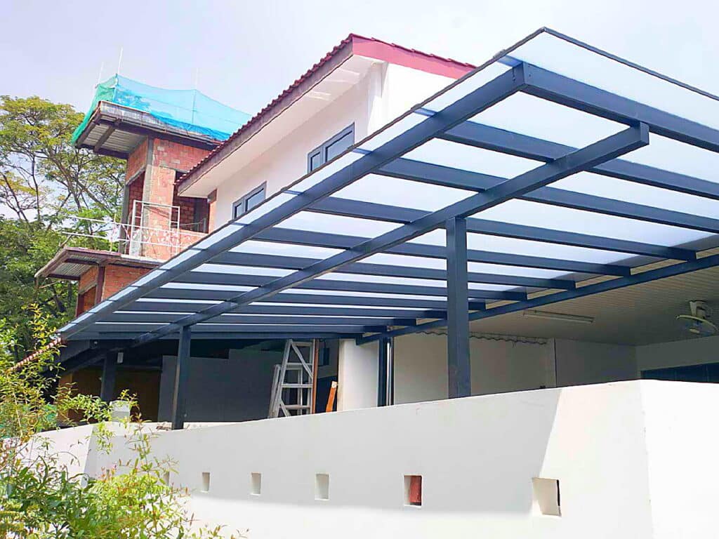 rangka kanopi, berpengaruh pada kualitas dan ketahanan. sumber: bildeco.com