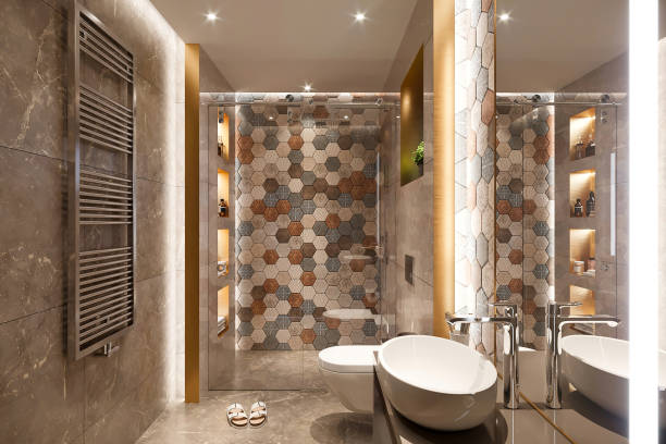 shower dengan kaca membuat kamar mandi terlihat beda. sumber: istockphoto.com