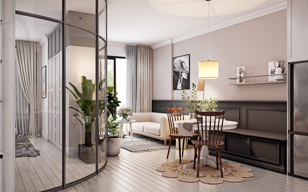 konsep dinding kaca melengkung memberikan view yang unik. sumber: home-designing.com