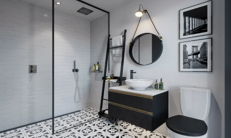 Kamar mandi konsep monokrom, Sumber: wetrooms.co.uk