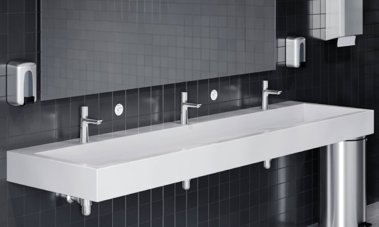 Wastafel dengan desain minimalis, Sumber: hansgrohe.com
