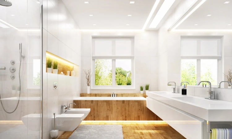 Pencahayaan kamar mandi, Sumber: bellabathrooms.co.uk