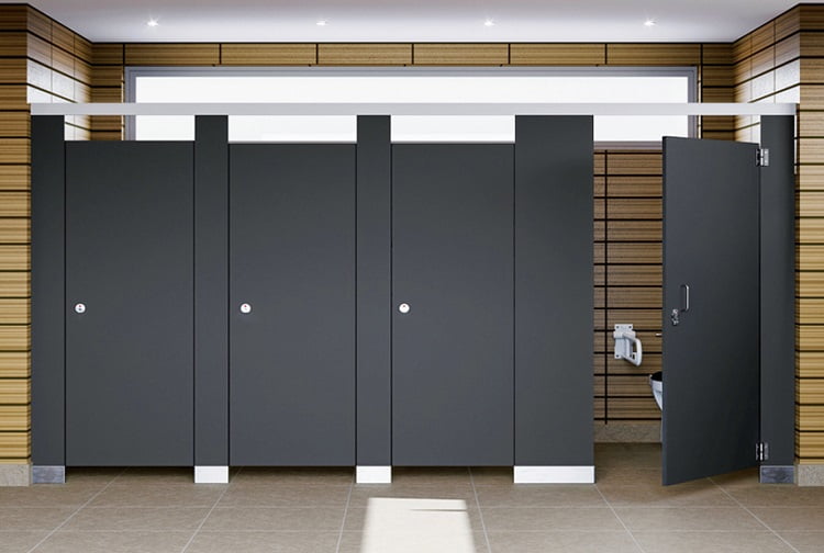 Konsep toilet modern dengan cubicle yang banyak dipilih, Sumber: bobrick.com