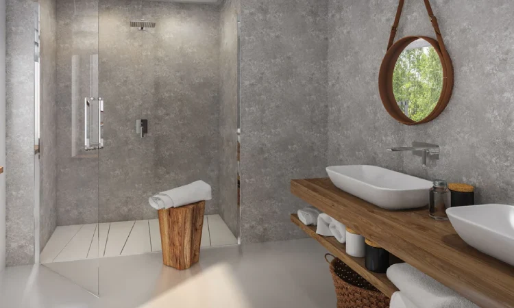 Dinding kamar mandi beton, Sumber: floorstowalls.co.uk