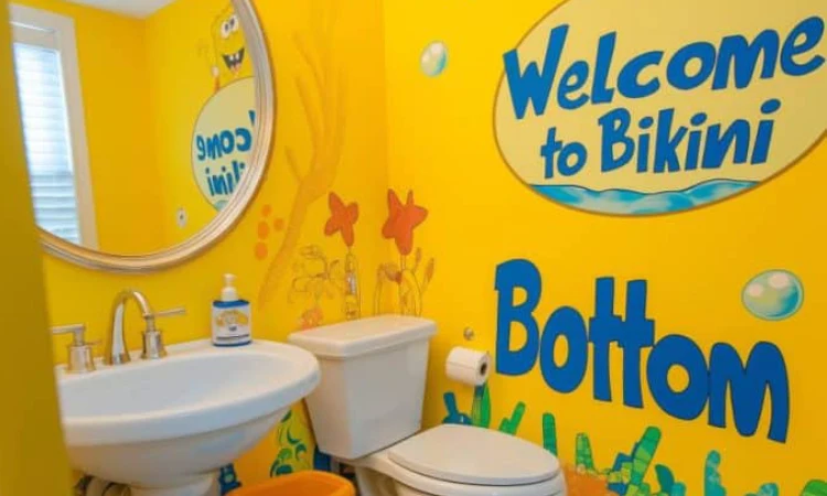 Kamar mandi tema kartun, Sumber: hello-hayley.com