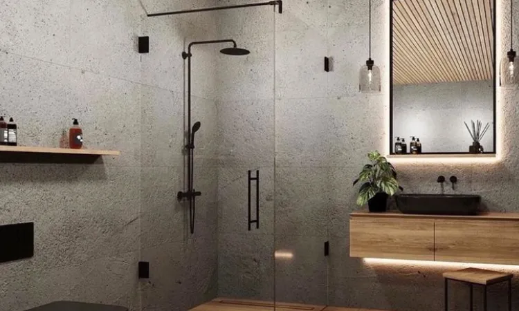 Desain kamar mandi industrial ala korea, Sumber: pinterest.com